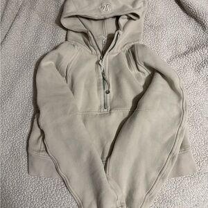 Lululemon Athletica Cream Half-Zip Hoodie